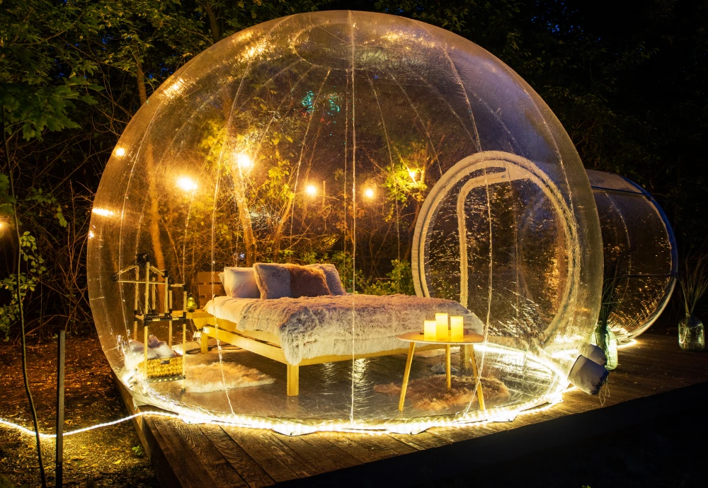 luxurious outdoor single tunnel inflatable bubble tent